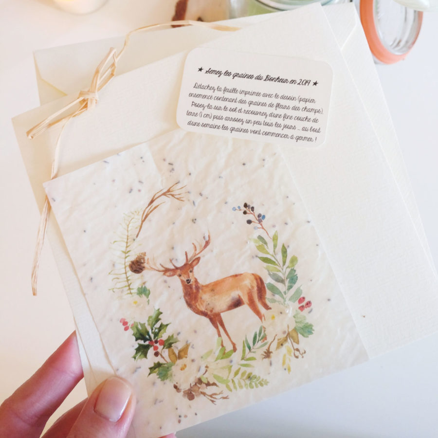 Etiquettes à imprimer pour cartes de voeux à planter